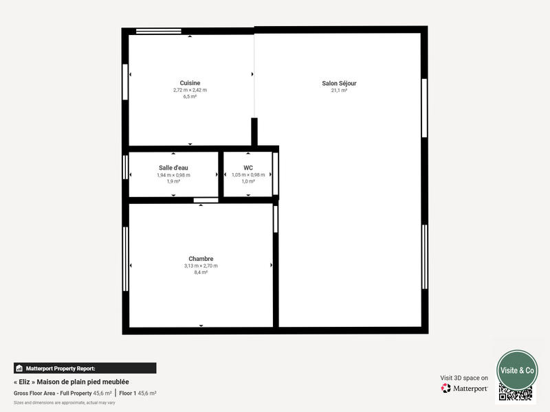 Maison traditionnelle - 37 m² - 2 pièces