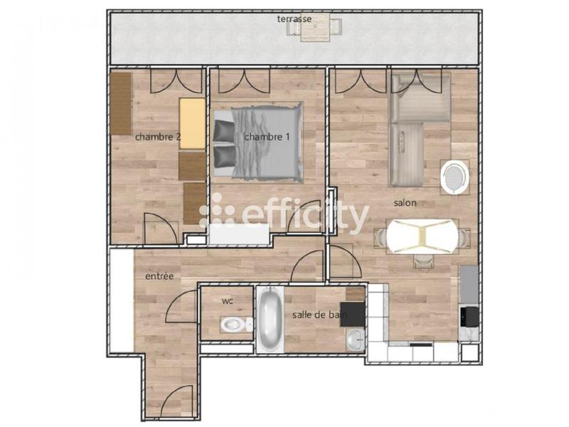 Appartement - 64 m² - 3 pièces