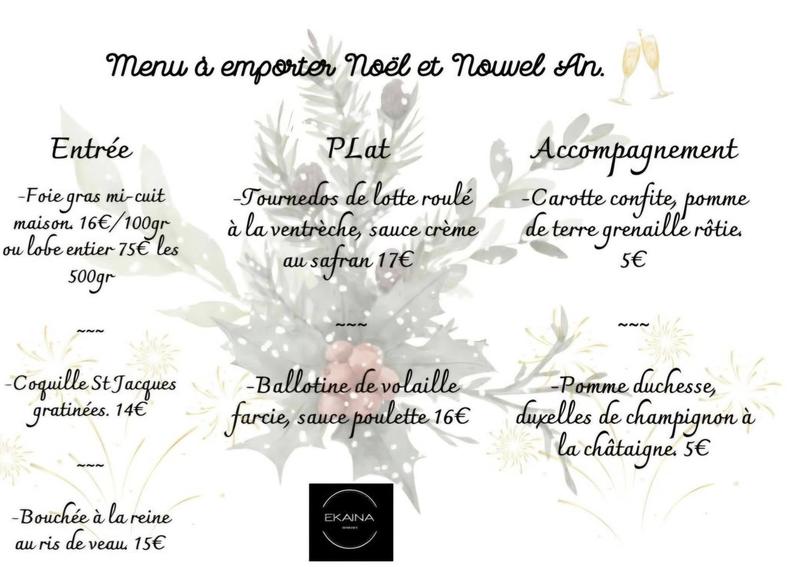 Repas de Noël &amp; du Nouvel An - à emporter