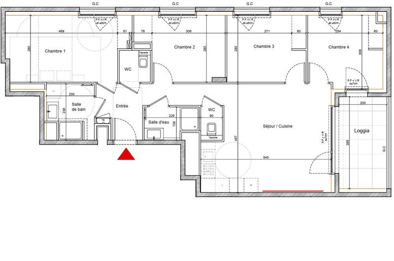 Appartement - 81 m² - 5 pièces