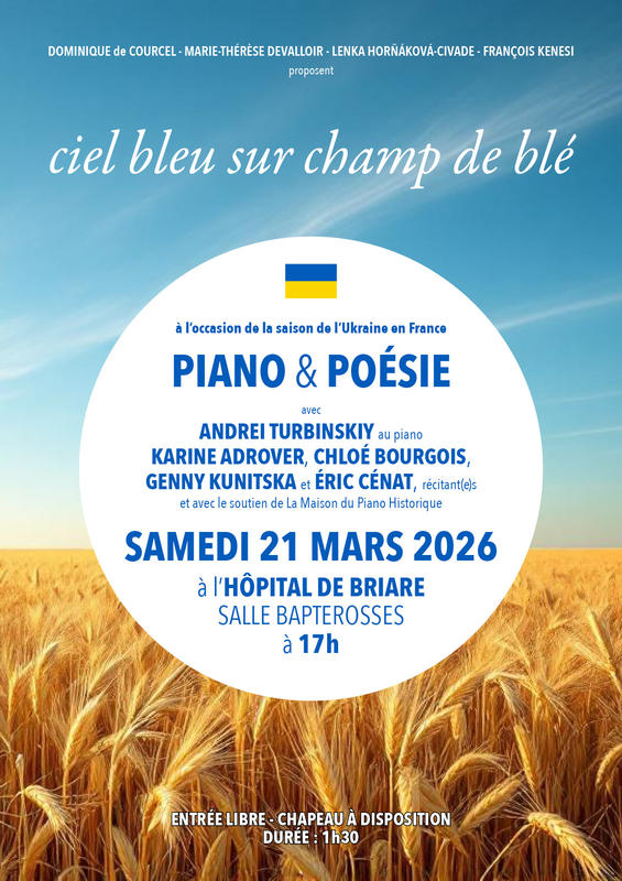 Piano &amp; poésie "ciel bleu sur un champ de blé"