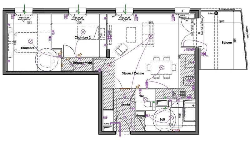 Appartement - 70 m² - 3 pièces