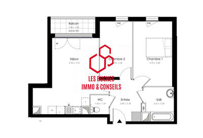 Appartement - 60 m² - 3 pièces