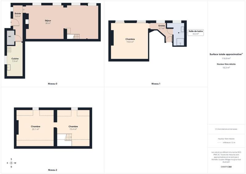 Maison de ville - 105 m² - 4 pièces