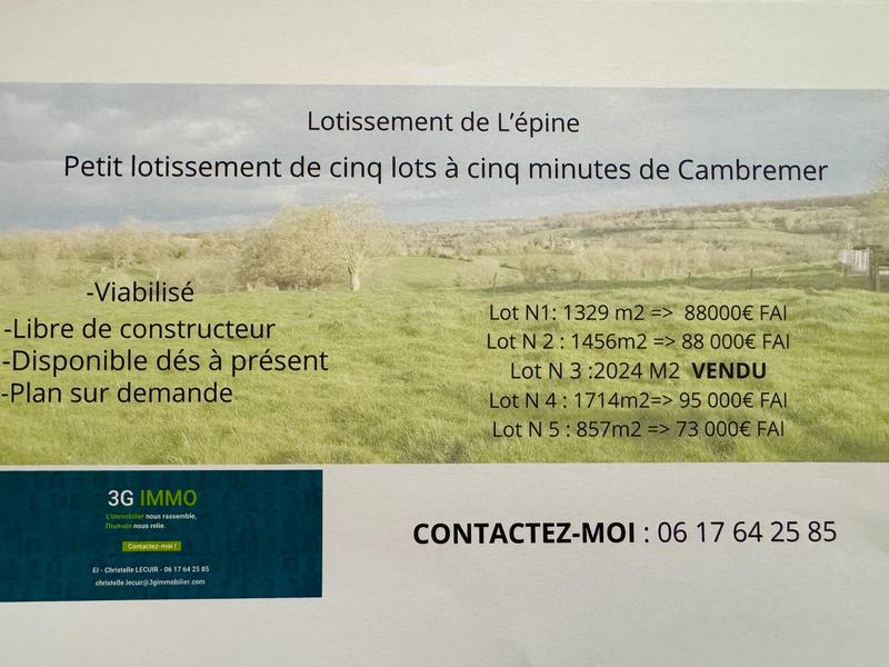 Terrain constructible - 857 m²