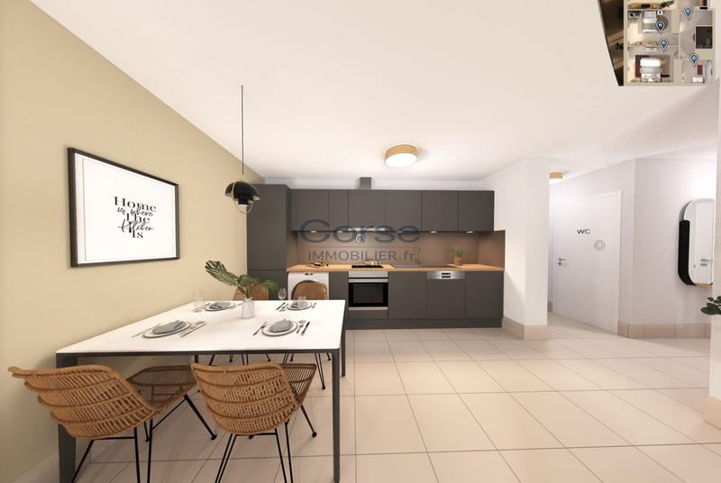 Appartement - 61 m² - 3 pièces