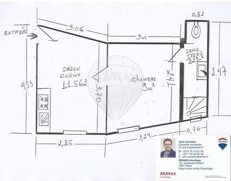 Appartement - 23 m² - 2 pièces