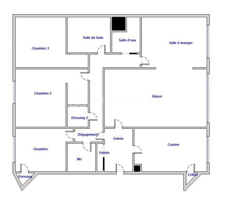 Appartement - 95 m² - 5 pièces