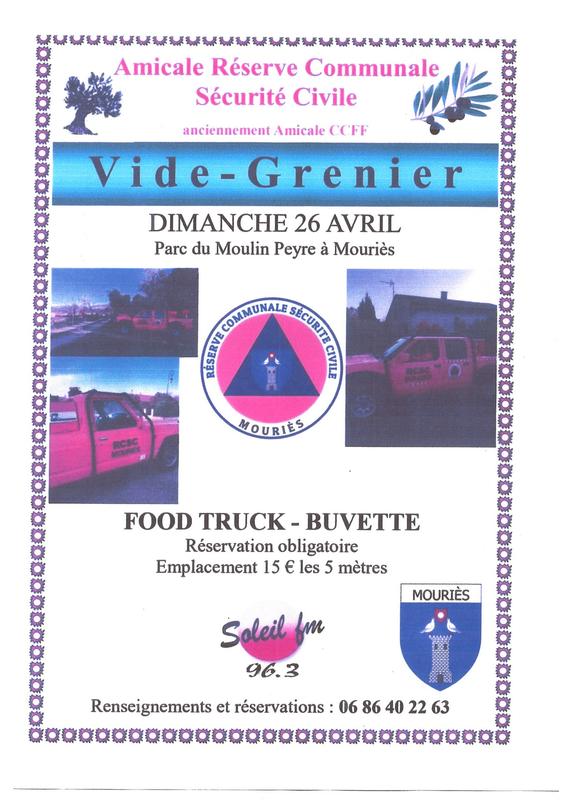 Vide-grenier de l'Amicale Rcsc de Mouriès