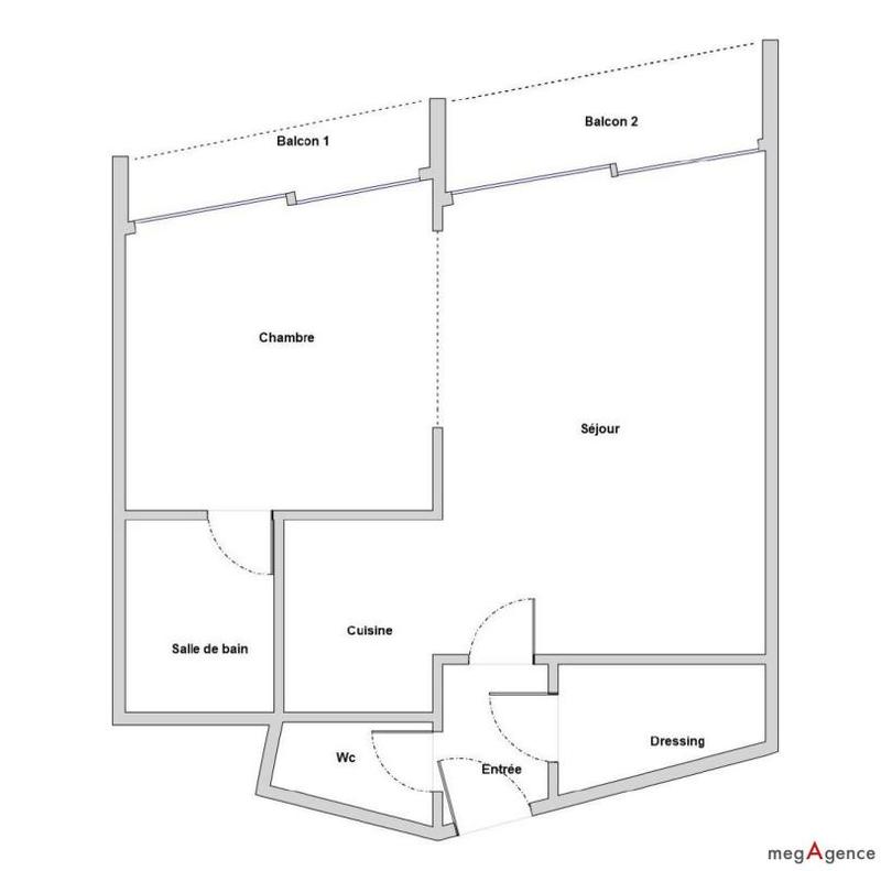 Appartement - 36 m² - 2 pièces