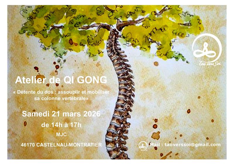 Atelier de Qi gong : Détente du dos, mobiliser et assouplir sa colonne vertébrale
