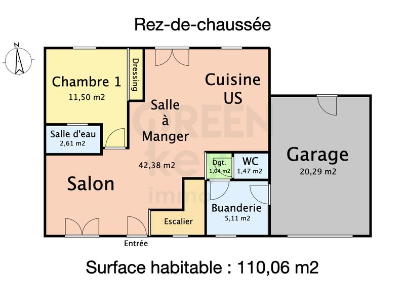 Maison - 110 m² - 5 pièces