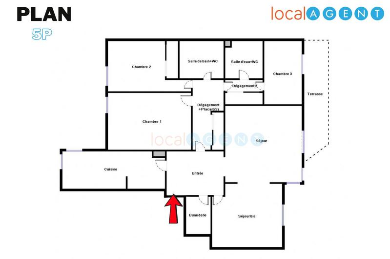 Appartement - 134 m² - 5 pièces