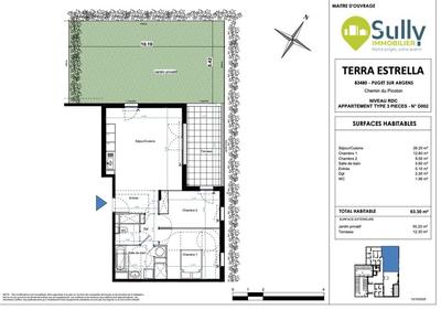 Appartement - 64 m² - 3 pièces
