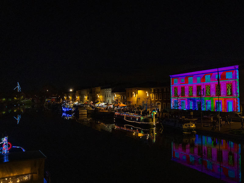 Le Canal en Lumières, Marché de Noël