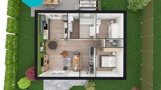 Maison - 69 m² - 4 pièces