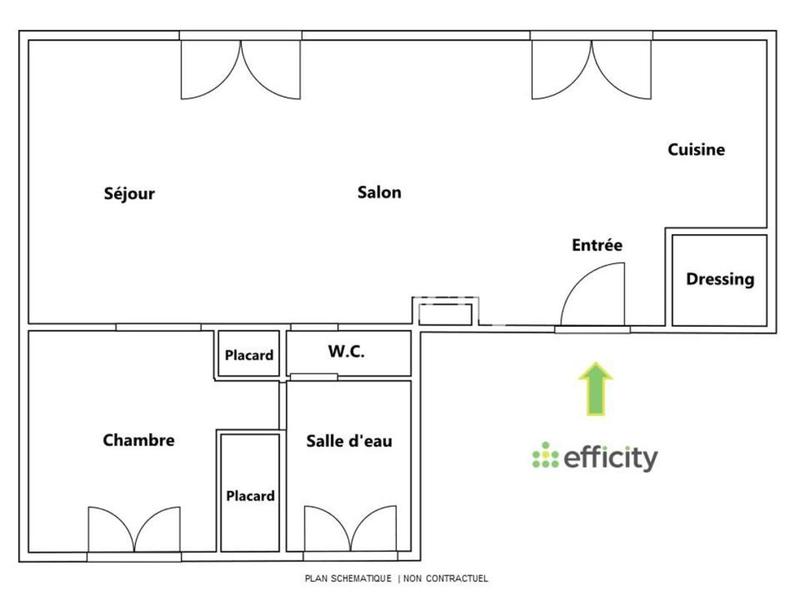 Appartement - 49 m² - 2 pièces