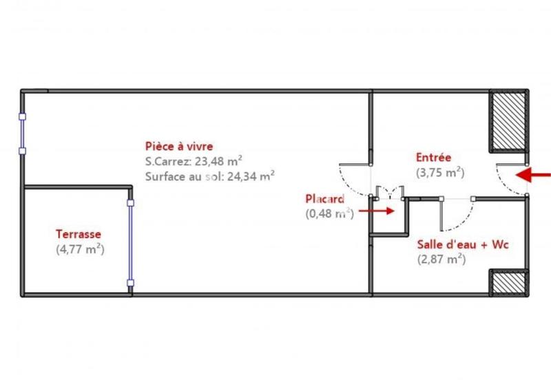 Appartement - 31 m² - 1 pièce
