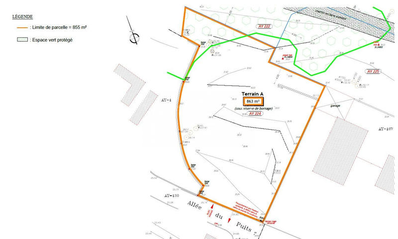 Terrain - 855 m²