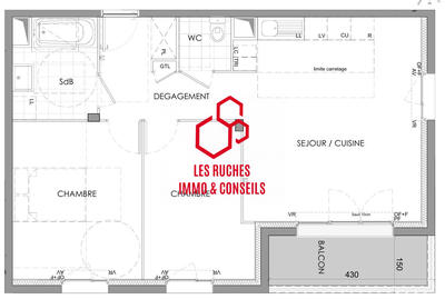 Appartement - 63 m² - 3 pièces