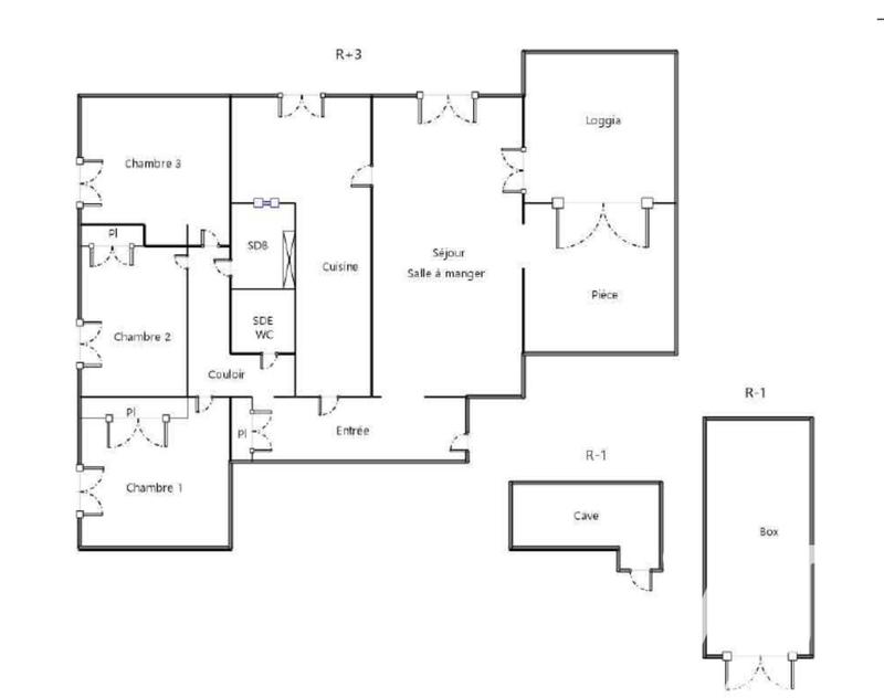 Appartement - 101 m² - 6 pièces