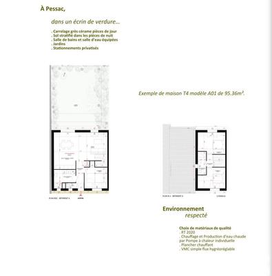Maison - 95 m² - 4 pièces