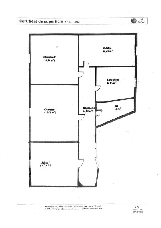Appartement - 63 m² - 3 pièces