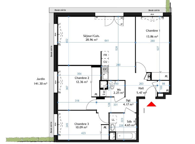 Appartement - 82 m² - 4 pièces