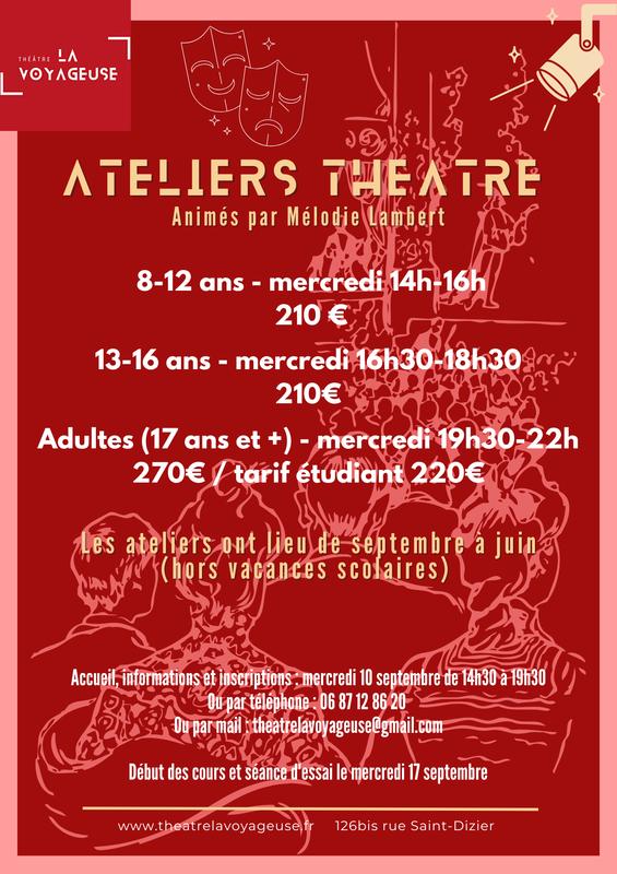 Atelier théâtre adulte - 17ans et plus