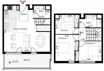 Appartement - 75 m² - 4 pièces