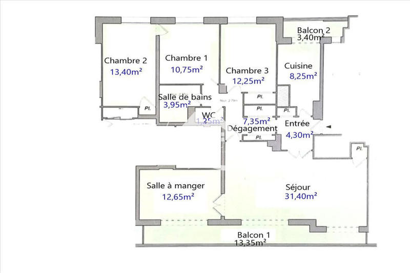Appartement - 106 m² - 4 pièces