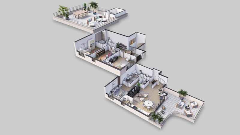 Appartement - 130 m² - 5 pièces