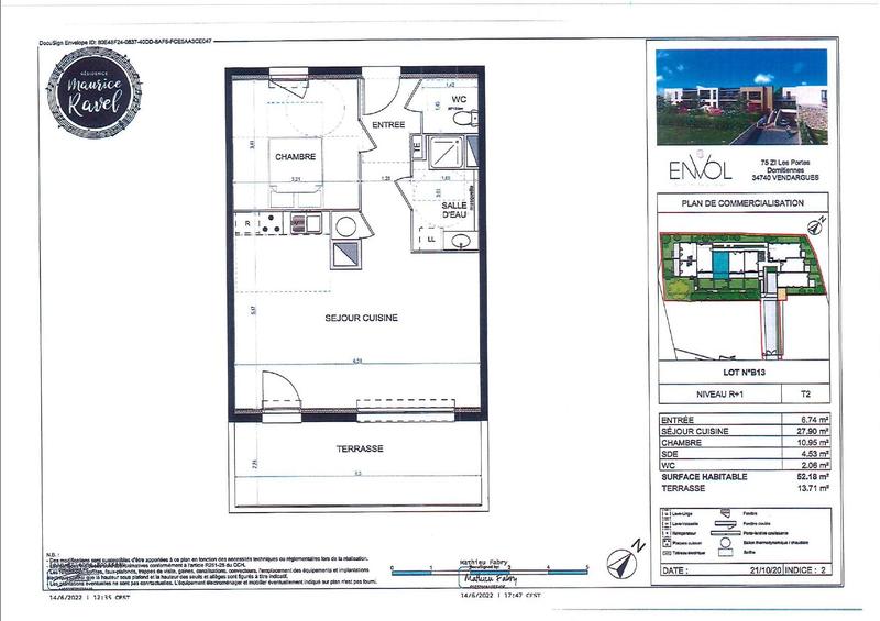 Appartement - 52 m² - 2 pièces