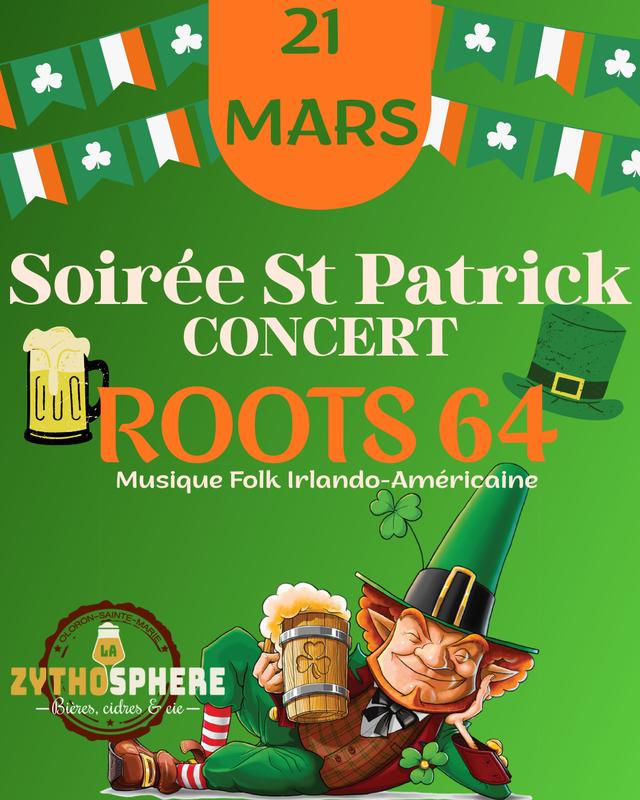 Soirée St Patrick - concert des Roots 64