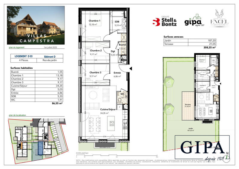 Appartement - 87 m² - 4 pièces