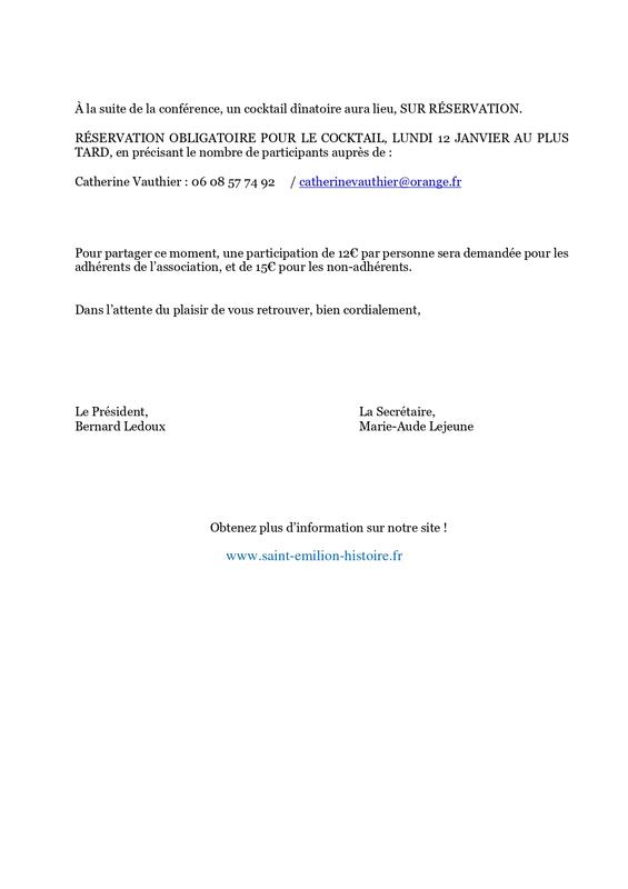 Conférence : Eva Bigando - Habiter Saint-Emilion. L’expérience ordinaire et quotidienne d’un paysage exceptionnel.