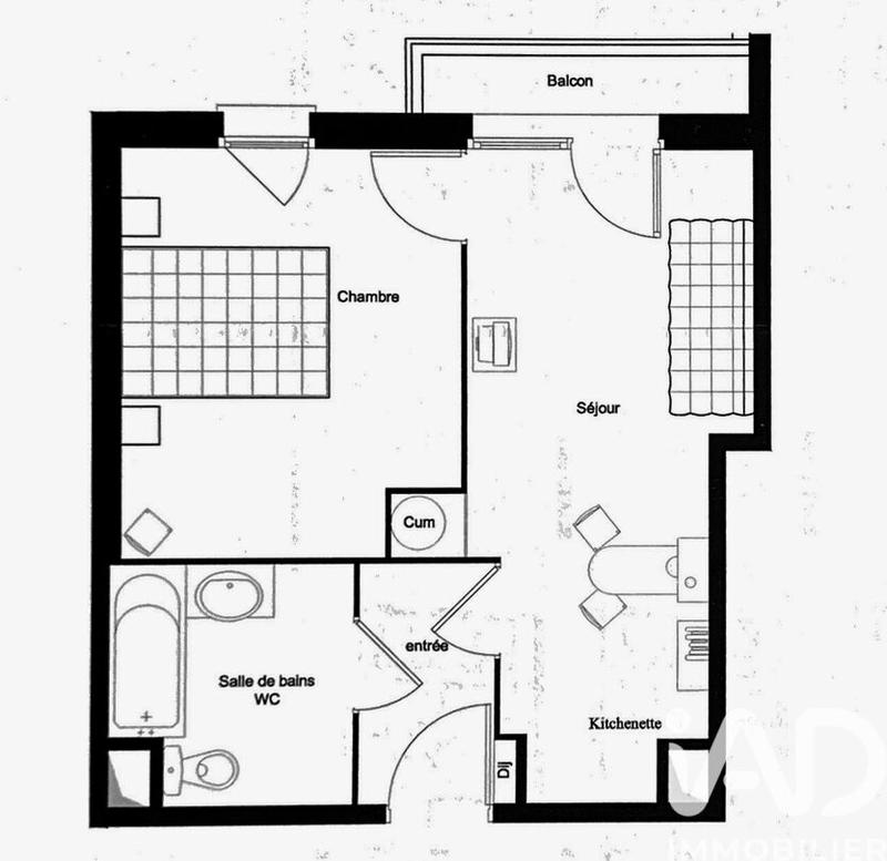 Appartement - 33 m² - 2 pièces