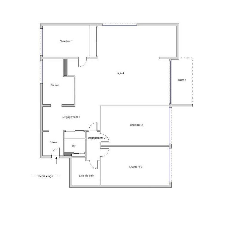 Appartement - 84 m² - 5 pièces