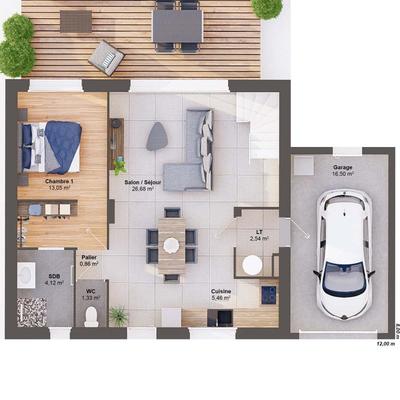 Maison - 85 m² - 5 pièces