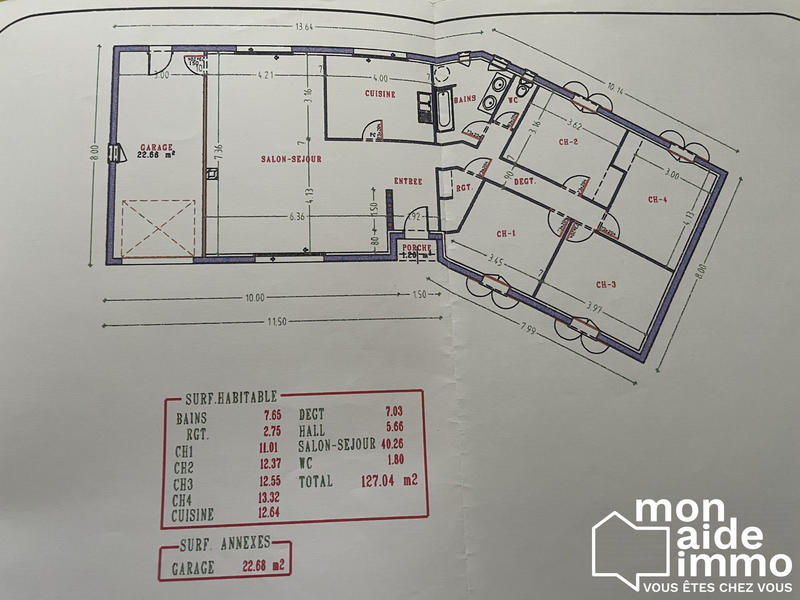 Maison - 127 m² - 5 pièces