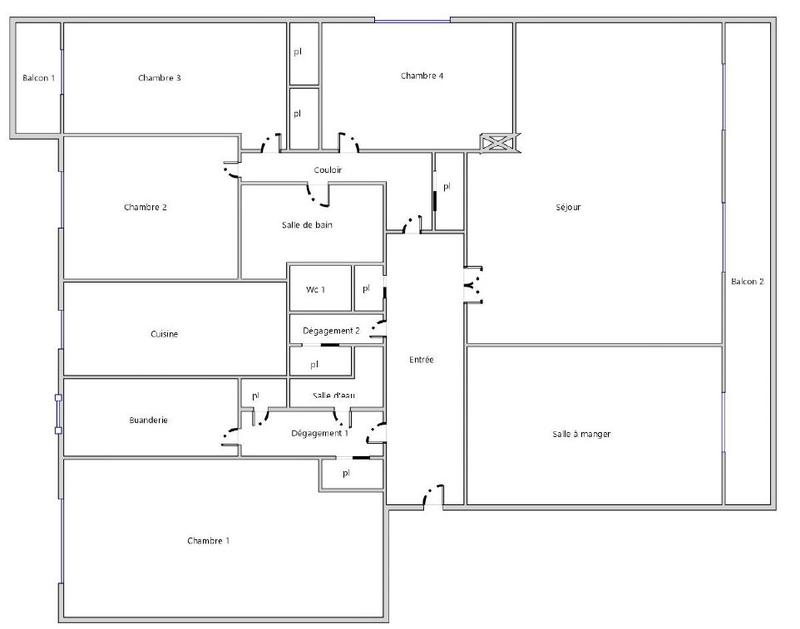 Appartement - 150 m² - 6 pièces