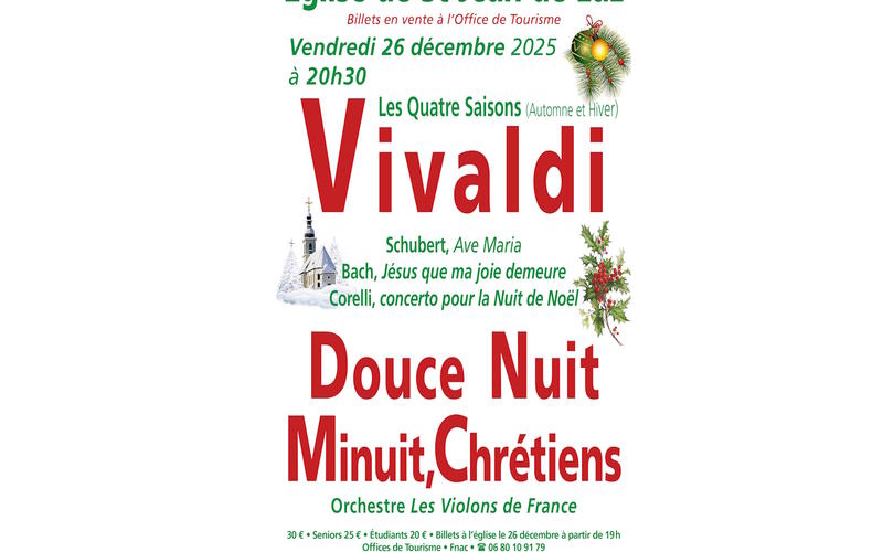 Concert de Noël : les 4 Saisons de Vivaldi et musiques de Noël