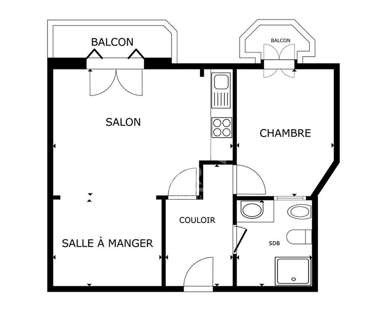 Appartement - 44 m² - 2 pièces