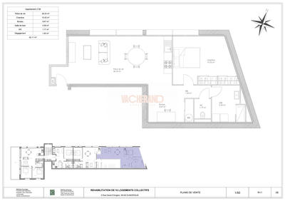 Appartement - 62 m² - 3 pièces