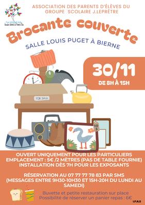Brocante couverte de l'aape de bierne