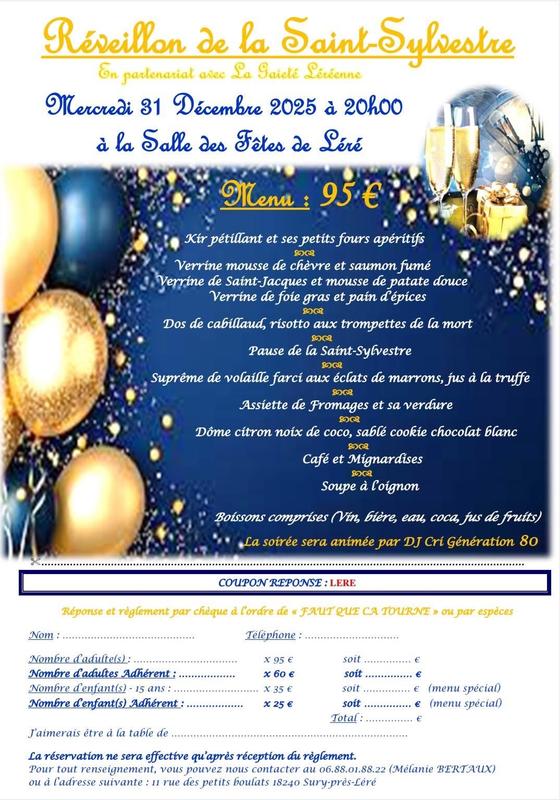 [Noël en Grand Sancerrois] Réveillon de la Saint Sylvestre