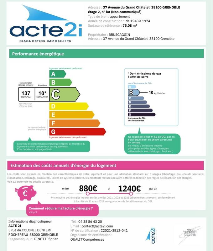 Appartement - 75 m² - 3 pièces
