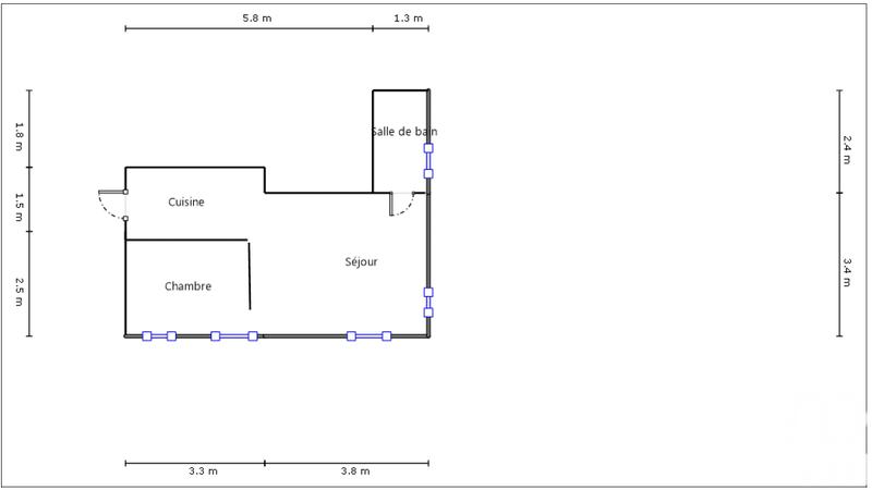Appartement - 28 m² - 2 pièces