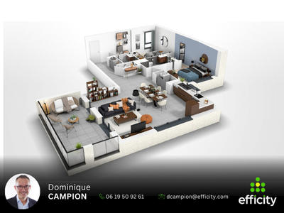 Appartement - 89 m² - 3 pièces