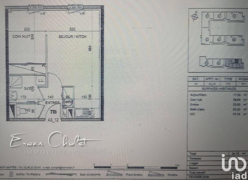 Appartement - 35 m² - 2 pièces